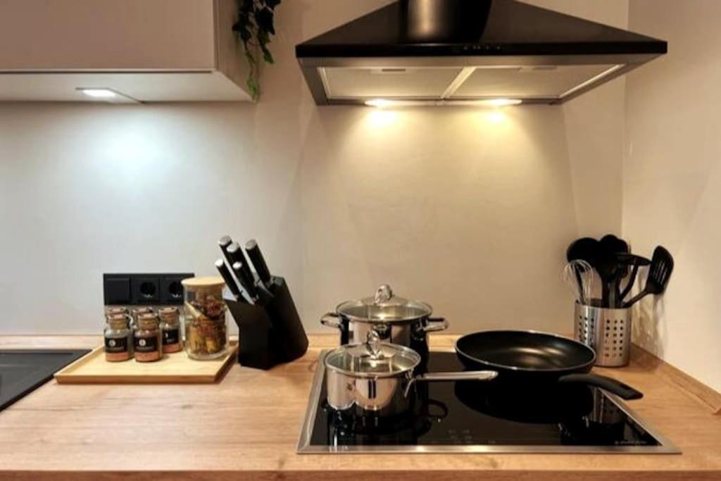 Soul-Apartment Terrasse Privat-Parkplatz Boxspringbett 55Zoll Tv Wlan Lipsk Zewnętrze zdjęcie